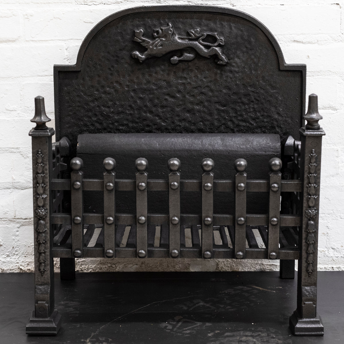 Reclaimed Cast Iron Fire Basket with Griffin | The Architectural Forum