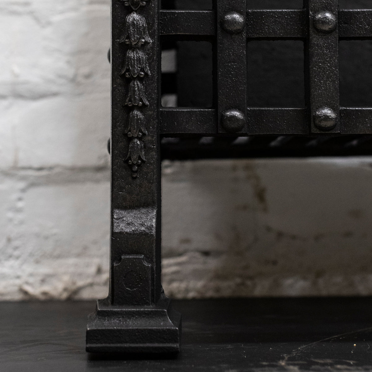 Reclaimed Cast Iron Fire Basket with Griffin | The Architectural Forum