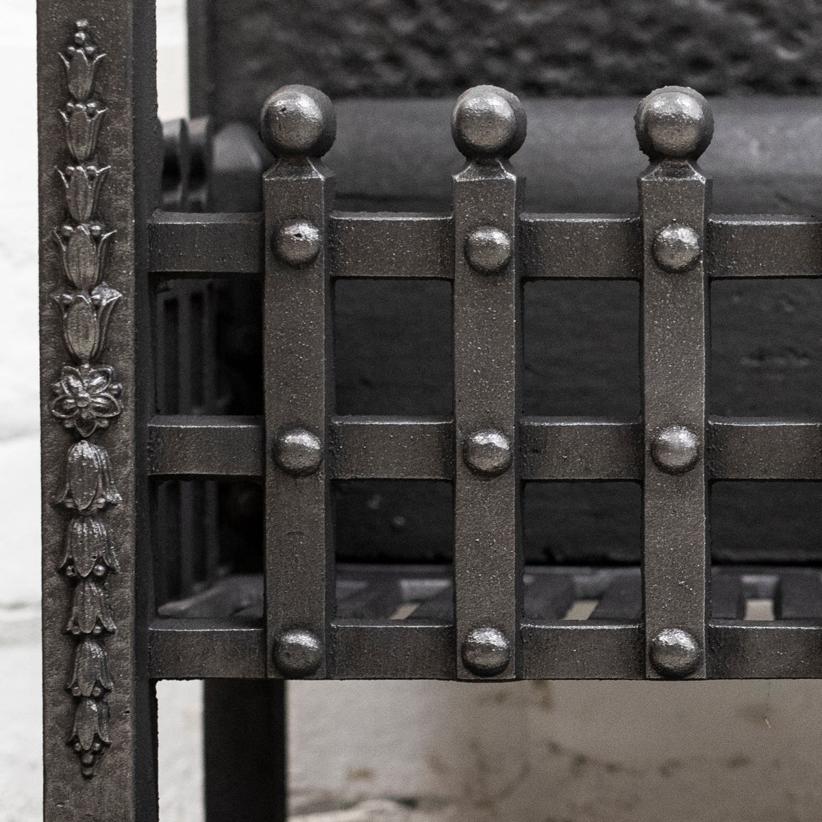 Reclaimed Cast Iron Fire Basket with Griffin | The Architectural Forum