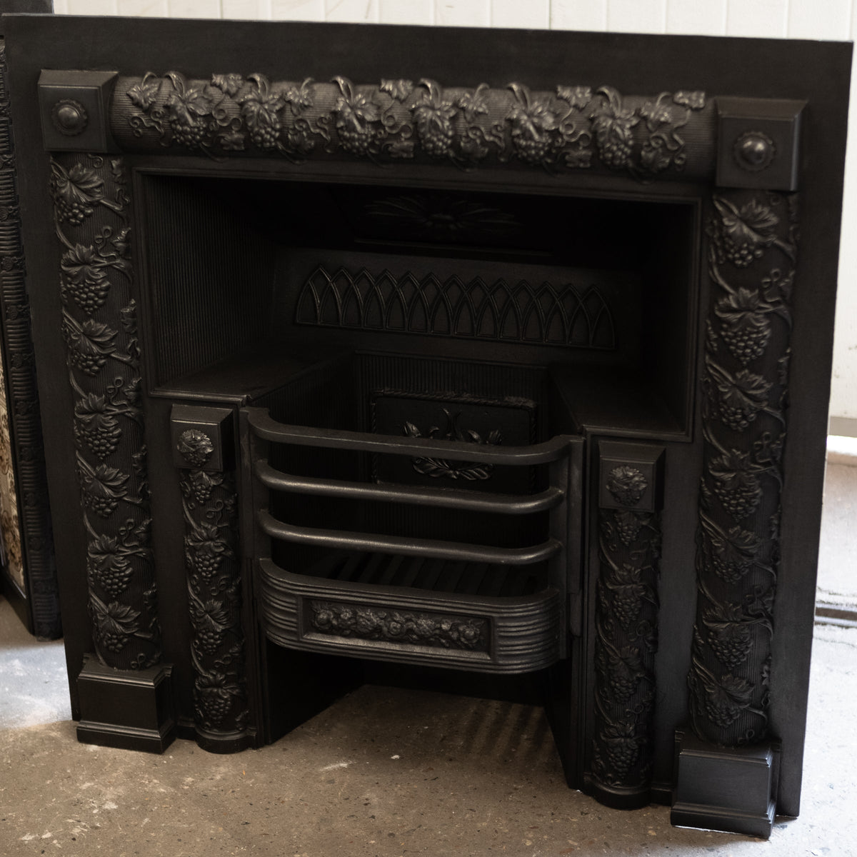 Reclaimed Ornate Georgian Style Cast Iron Fireplace Insert | The Architectural Forum