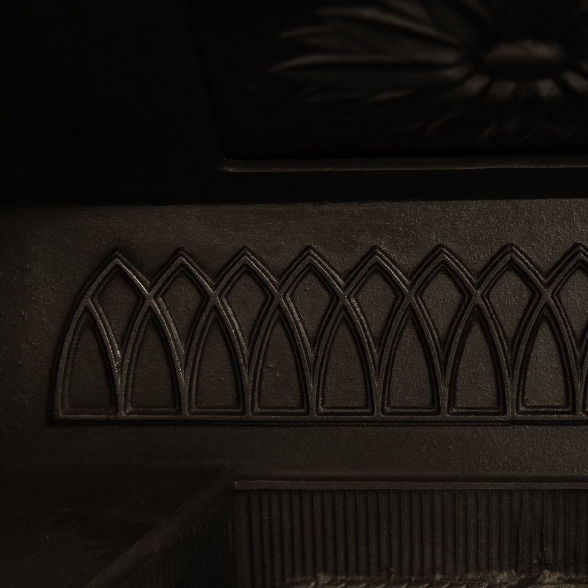 Reclaimed Ornate Georgian Style Cast Iron Fireplace Insert | The Architectural Forum