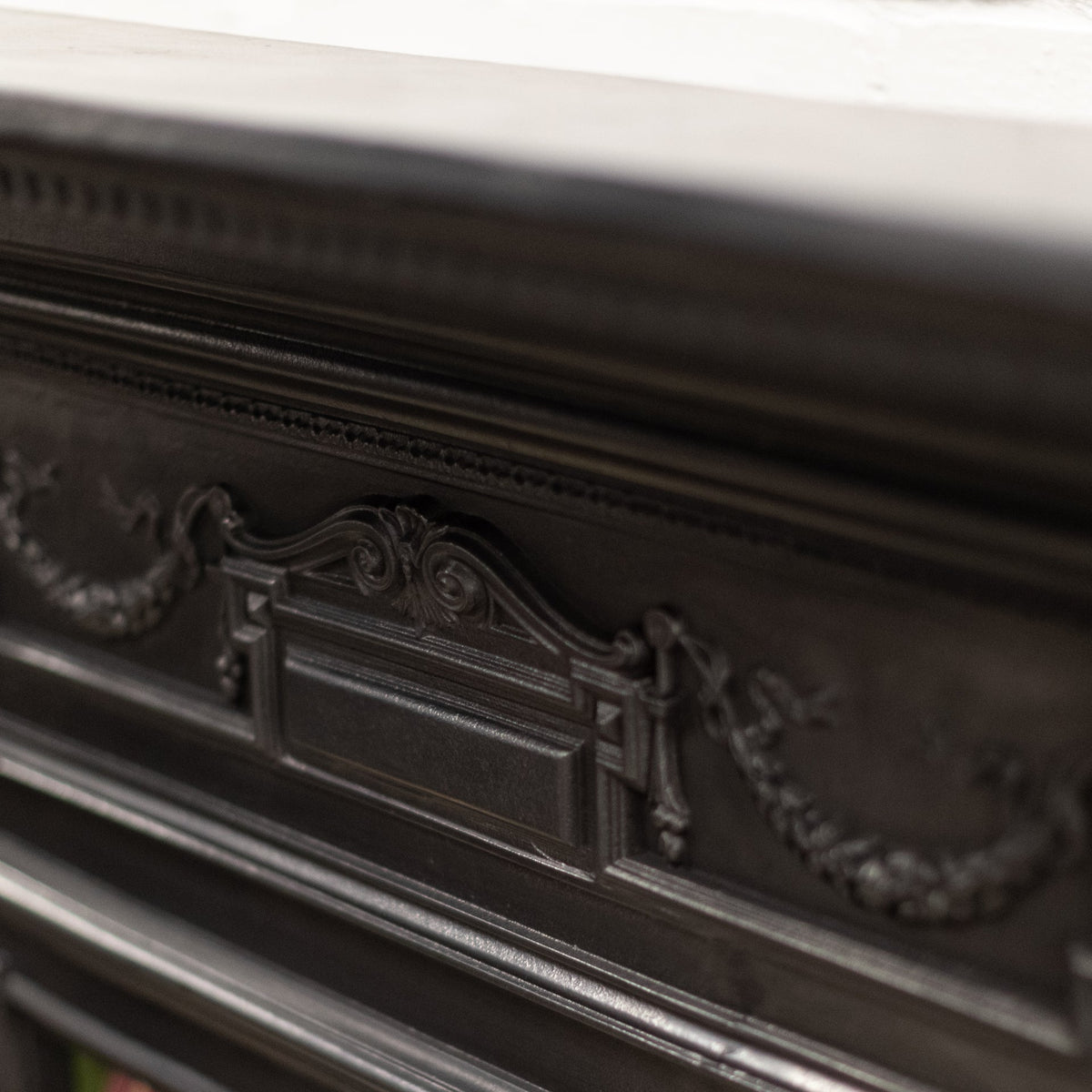 Antique Art Nouveau Combination Fireplace with Green &amp; Red Tiles | The Architectural Forum