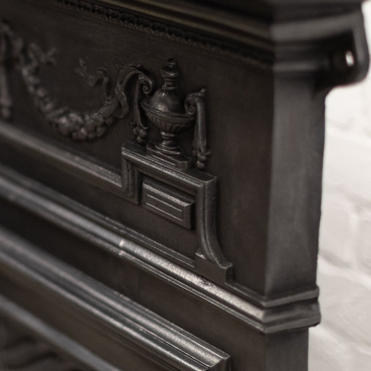 Antique Art Nouveau Combination Fireplace with Green &amp; Red Tiles | The Architectural Forum