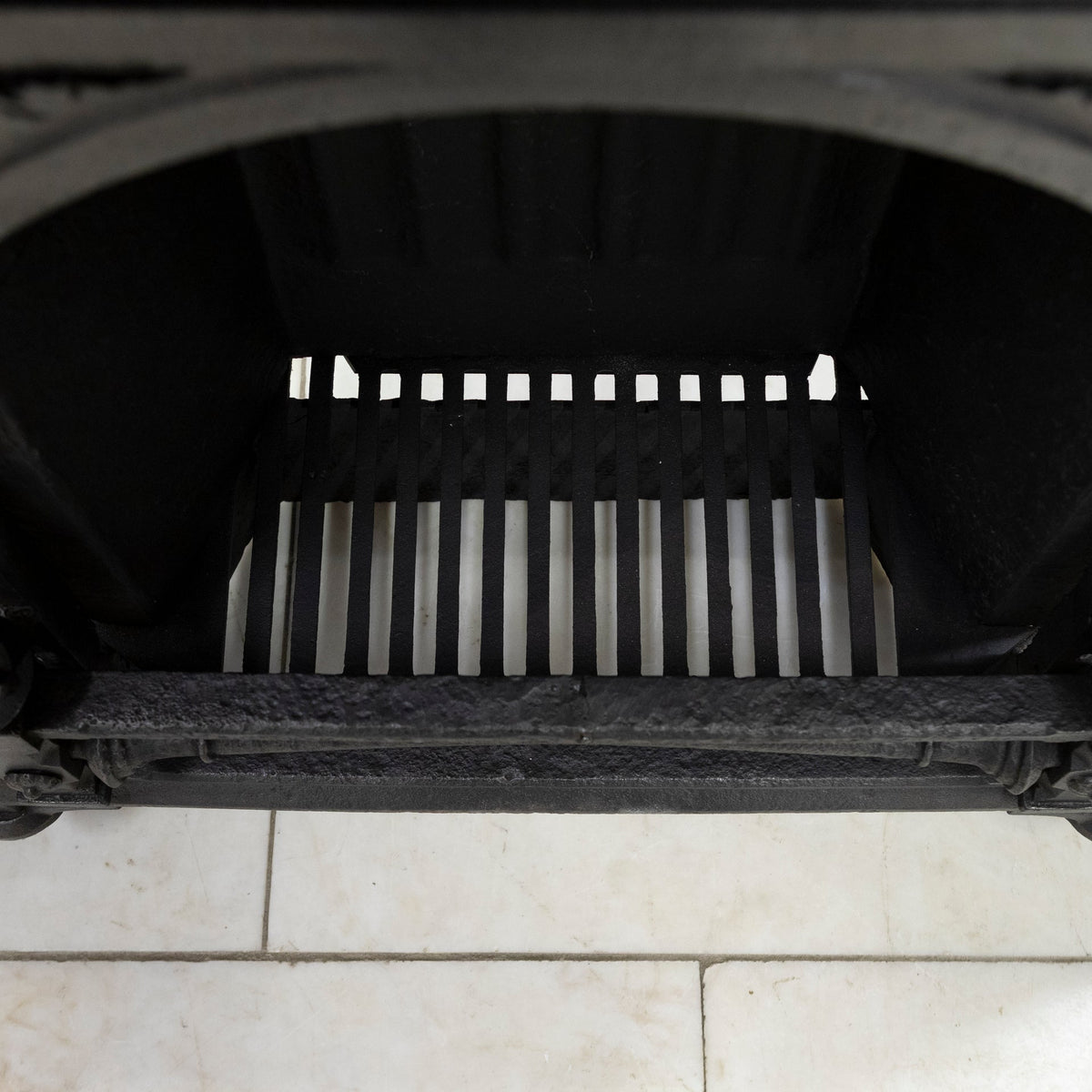 Antique Victorian Cast Iron Insert with Verde Antico Marble | The Architectural Forum