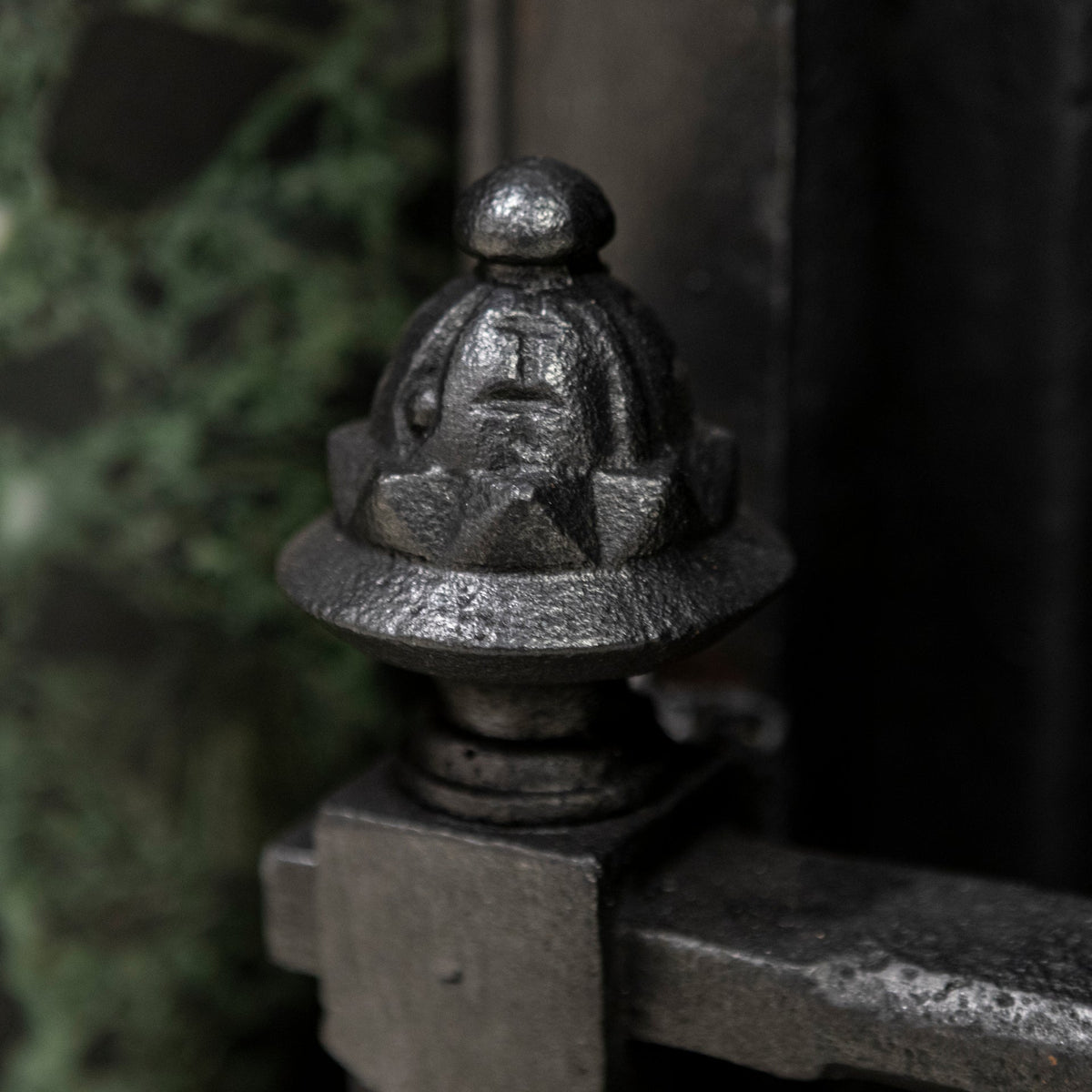 Antique Victorian Cast Iron Insert with Verde Antico Marble | The Architectural Forum