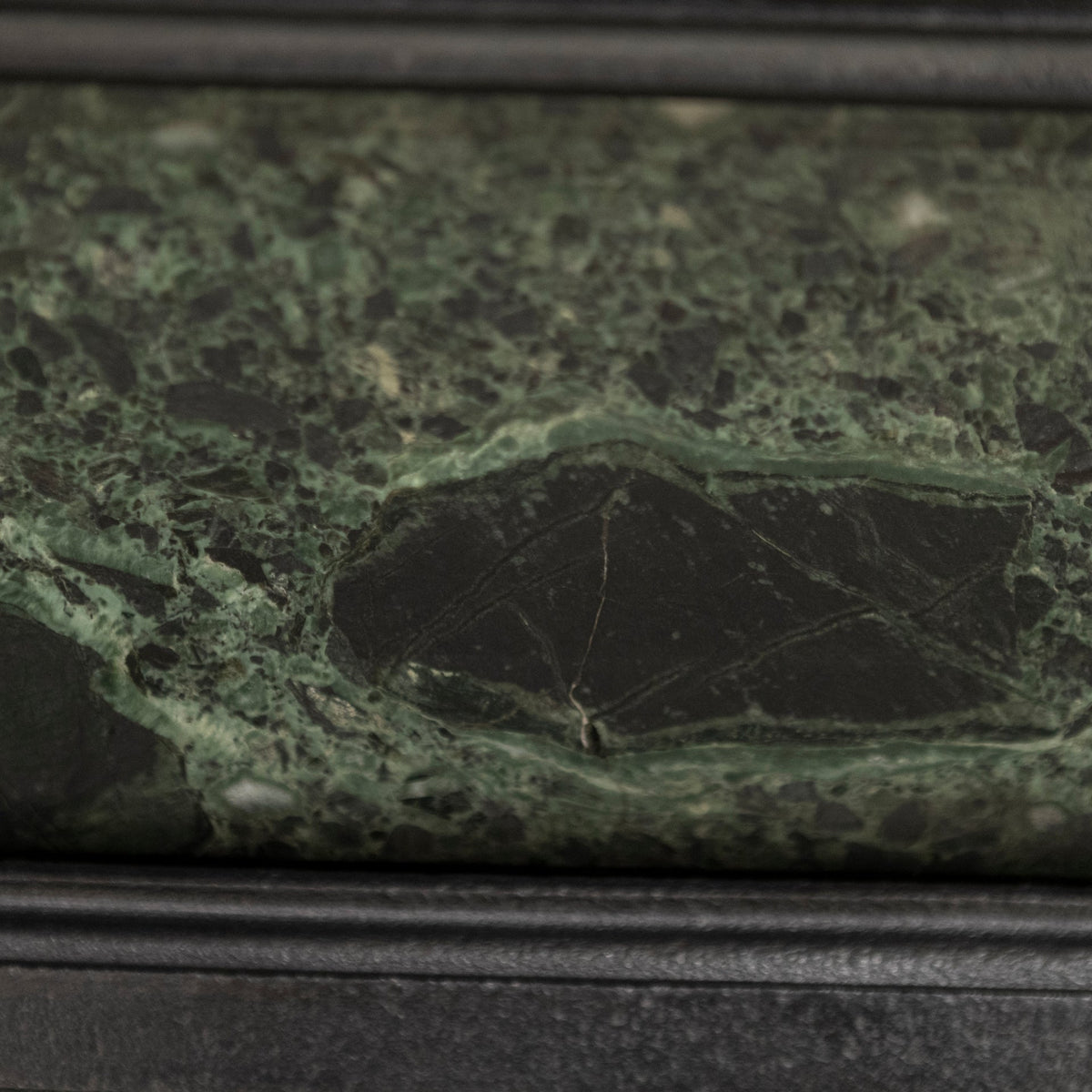Antique Victorian Cast Iron Insert with Verde Antico Marble | The Architectural Forum