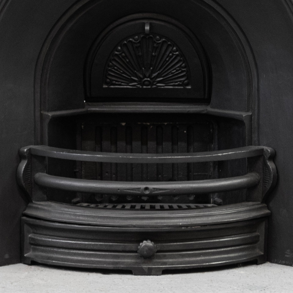 Antique Victorian Cast Iron Arched Fireplace Insert
