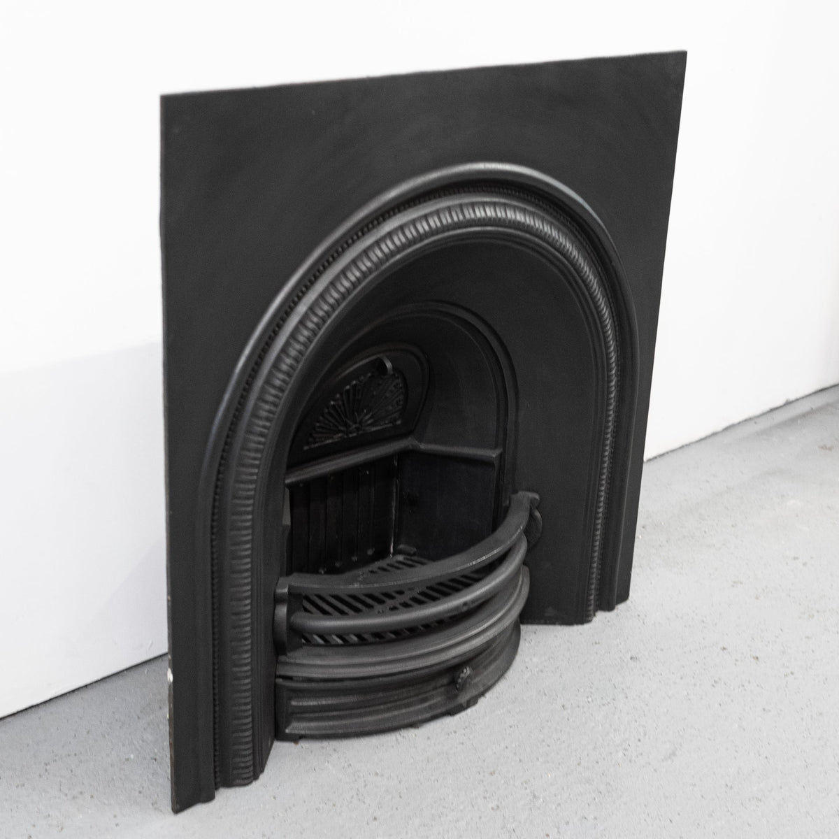 Antique Victorian Cast Iron Arched Fireplace Insert