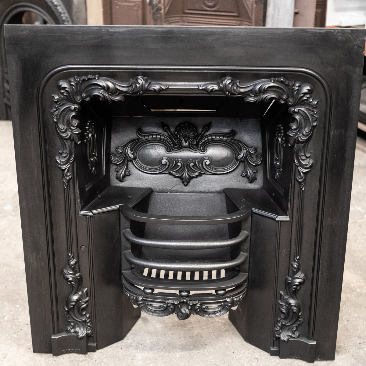 Antique Ornate Georgian Cast Iron Hob Grate Insert | The Architectural Forum