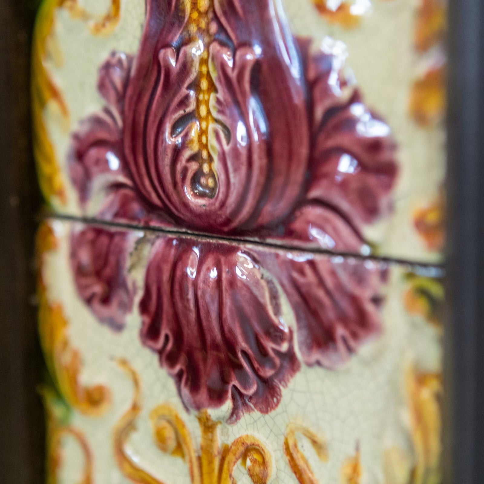 Antique Victorian Fireplace Insert with Original Tiles | The Architectural Forum