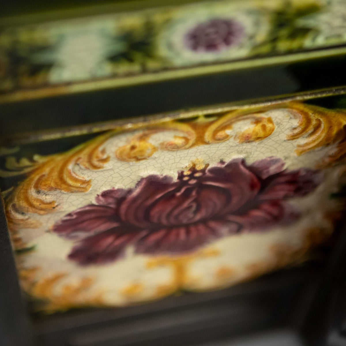 Antique Victorian Fireplace Insert with Original Tiles | The Architectural Forum