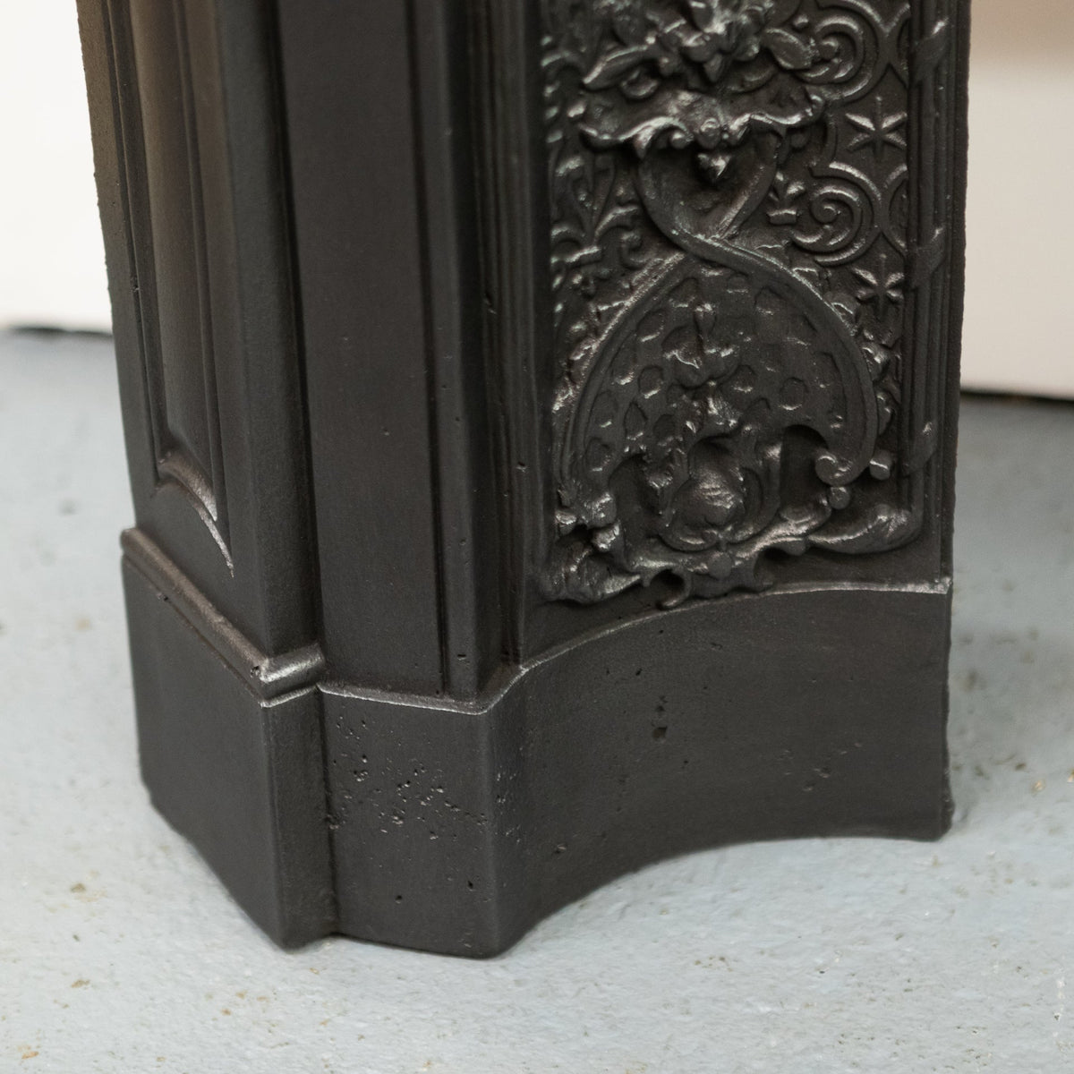 Rare Highly Ornate Antique Cast Iron Fireplace Surround | Pair Available | The Architectural Forum