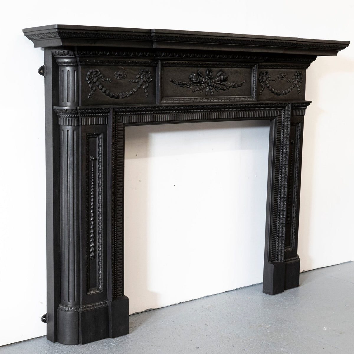Large Antique Cast Iron Fireplace Surround | The Architectural Forum