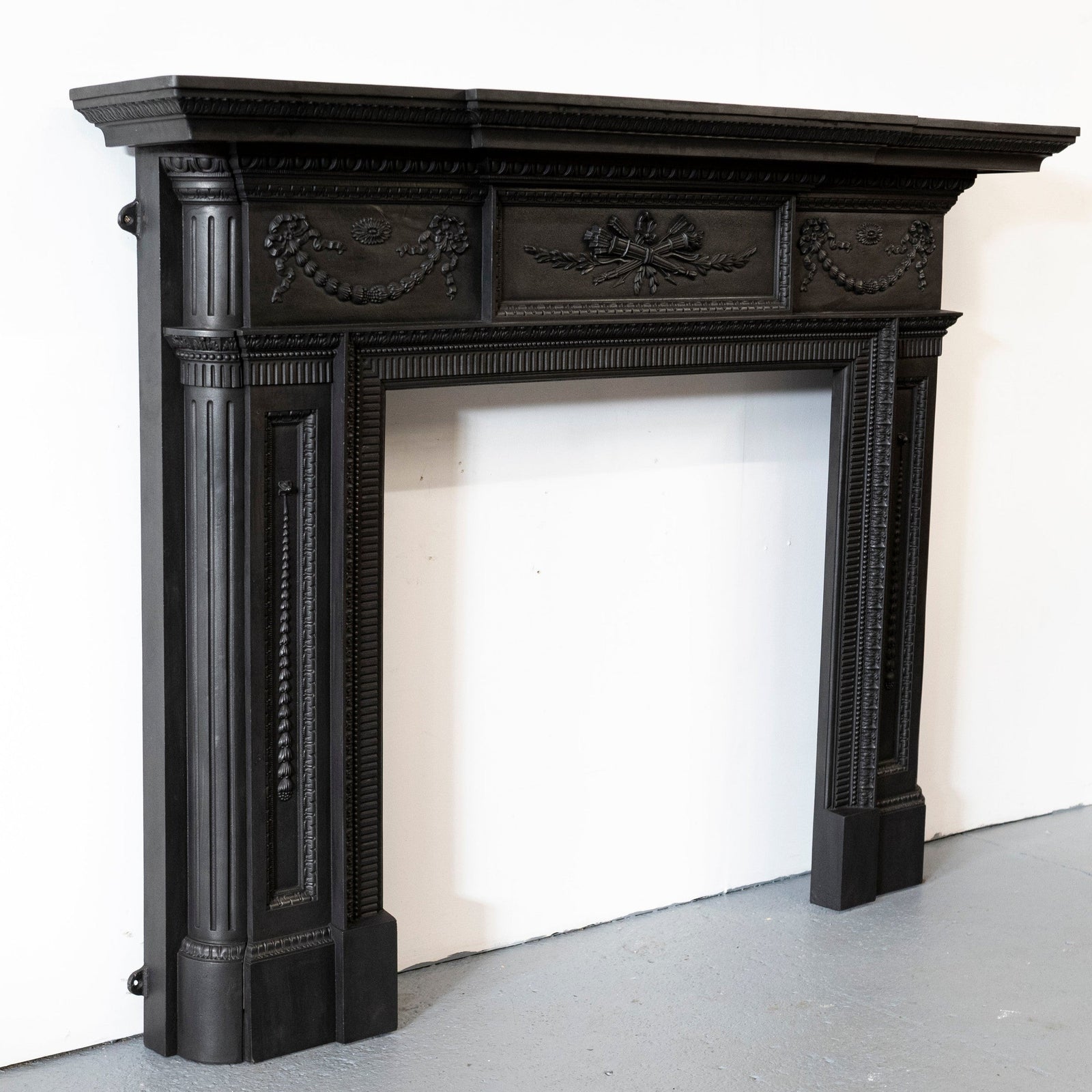 Large Antique Cast Iron Fireplace Surround | The Architectural Forum