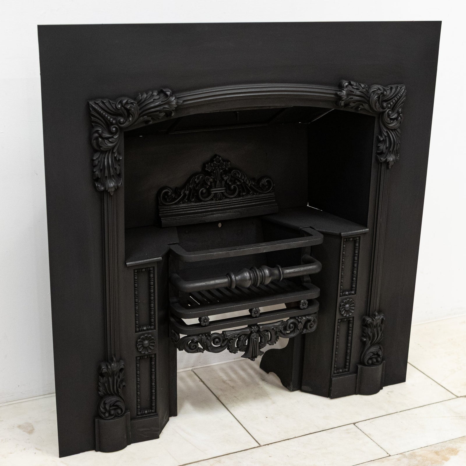 Antique Cast Iron Register Grate with Ornate Detailing | The Architectural Forum