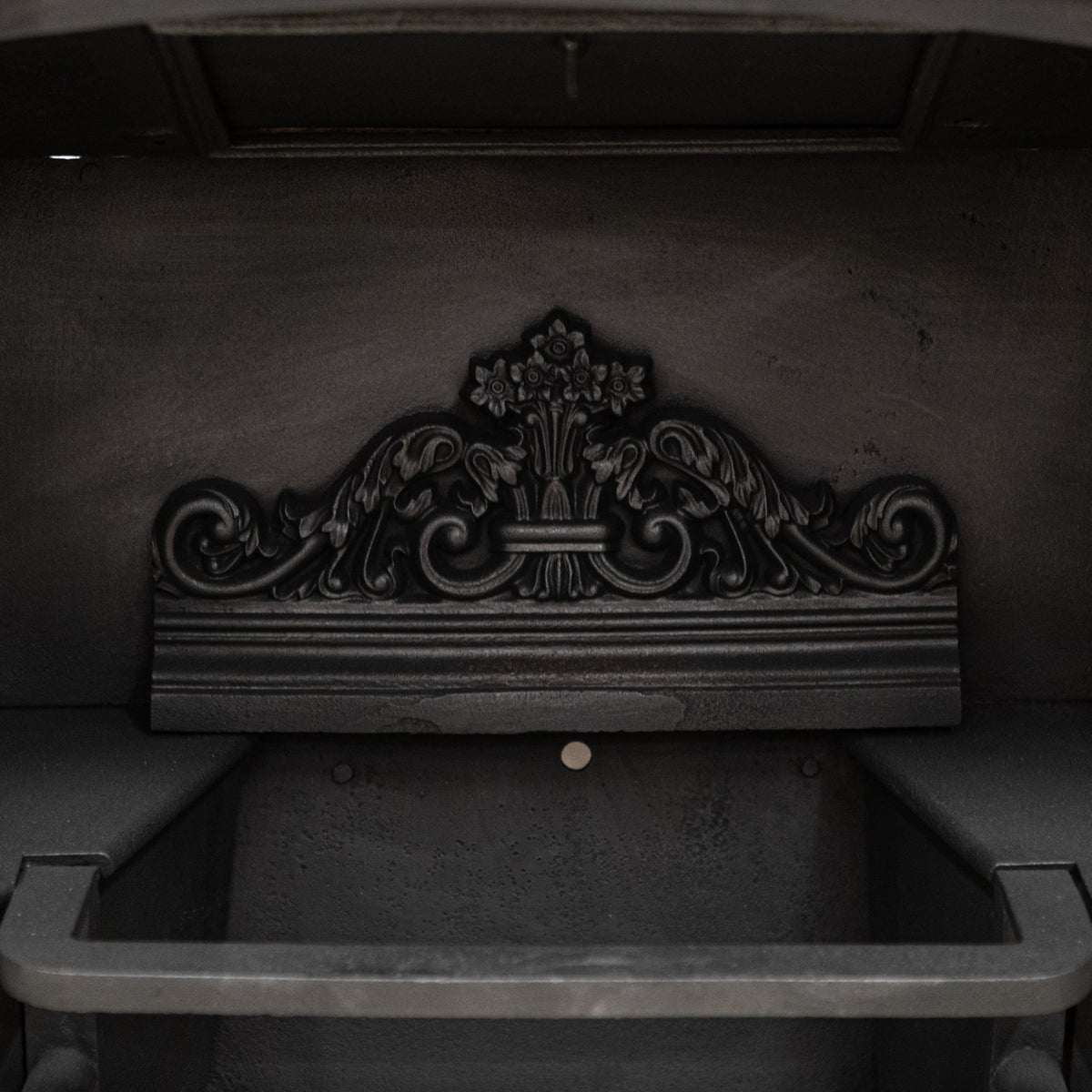 Antique Cast Iron Register Grate with Ornate Detailing