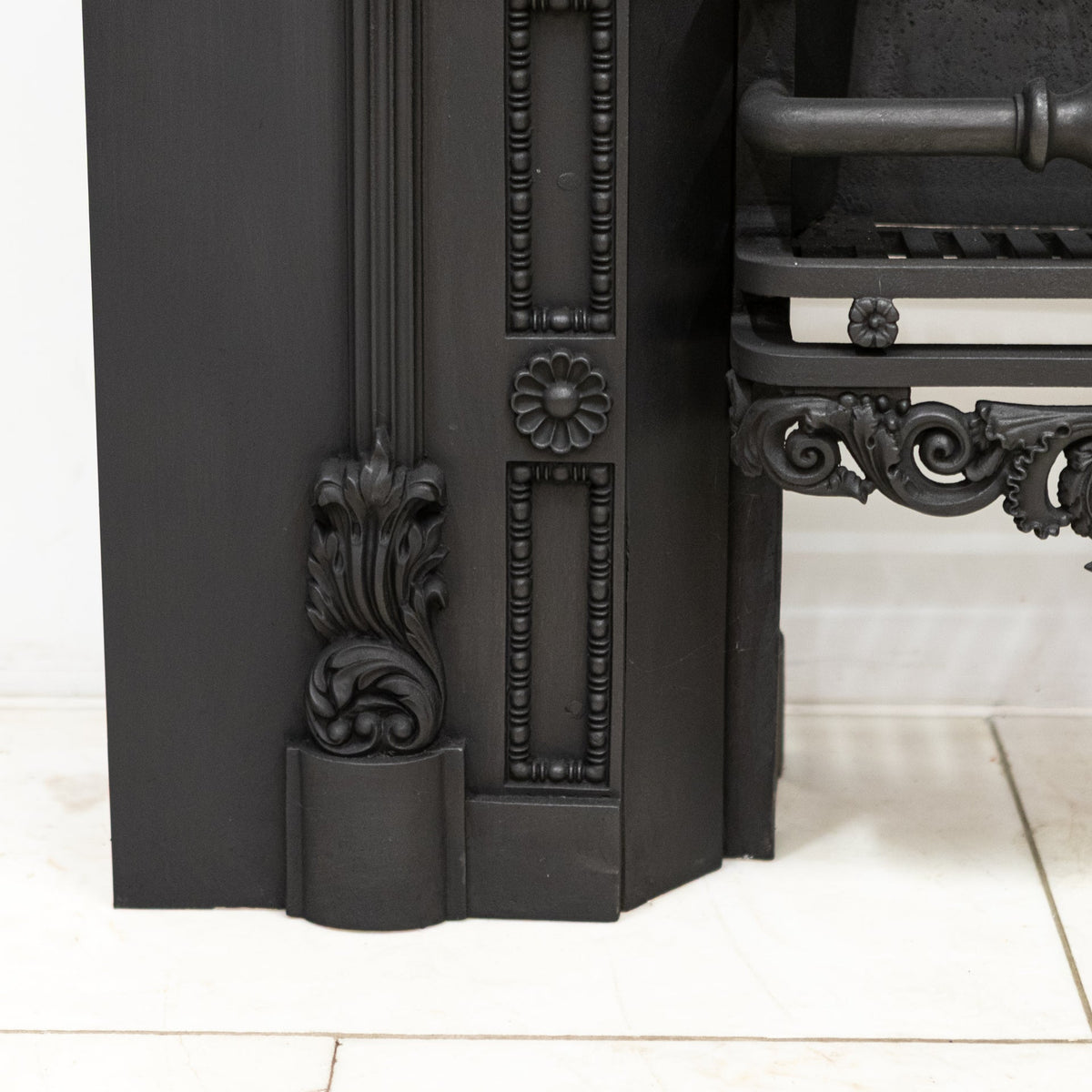 Antique Cast Iron Register Grate with Ornate Detailing | The Architectural Forum