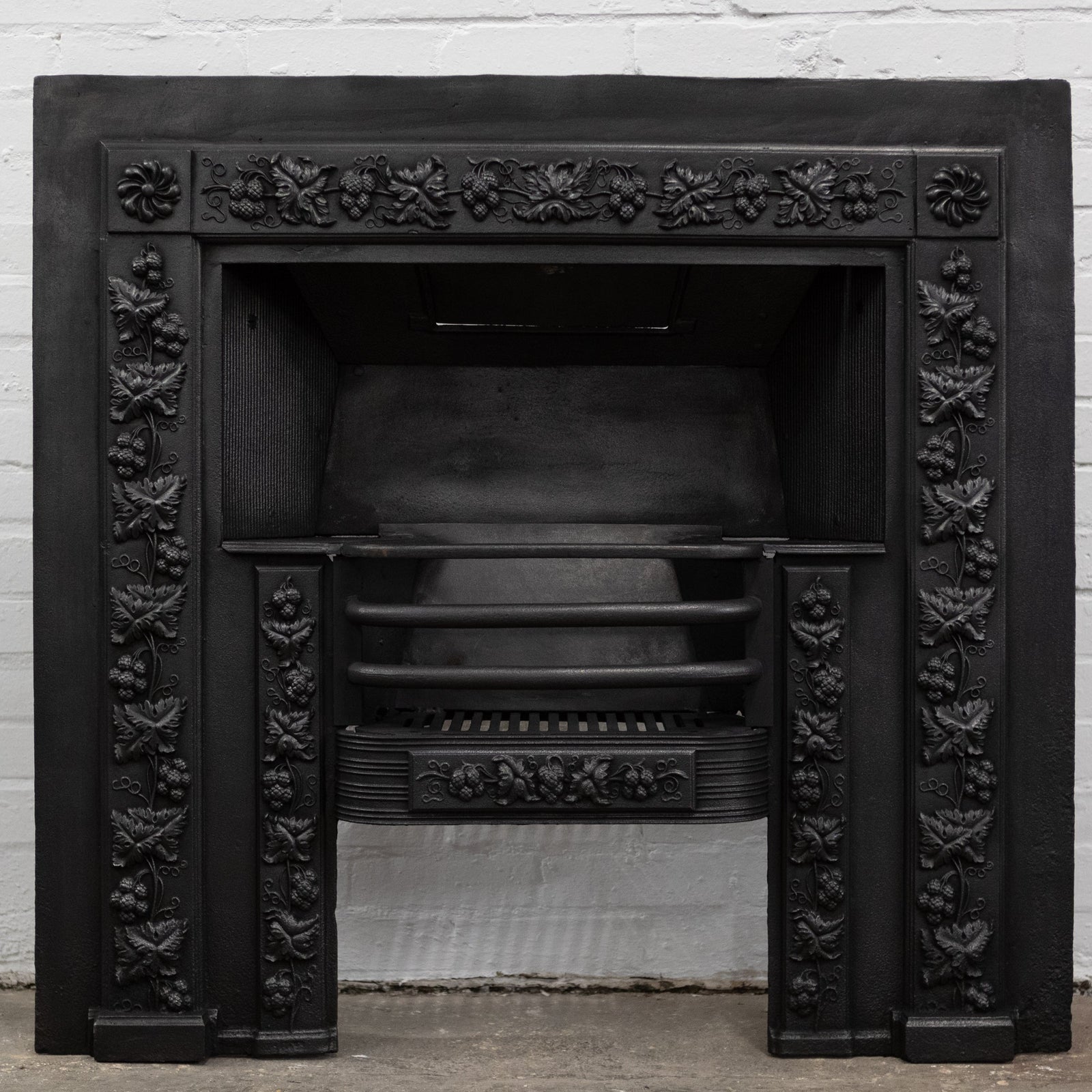 Antique Ornate Georgian Cast Iron Hob Grate Insert | The Architectural Forum