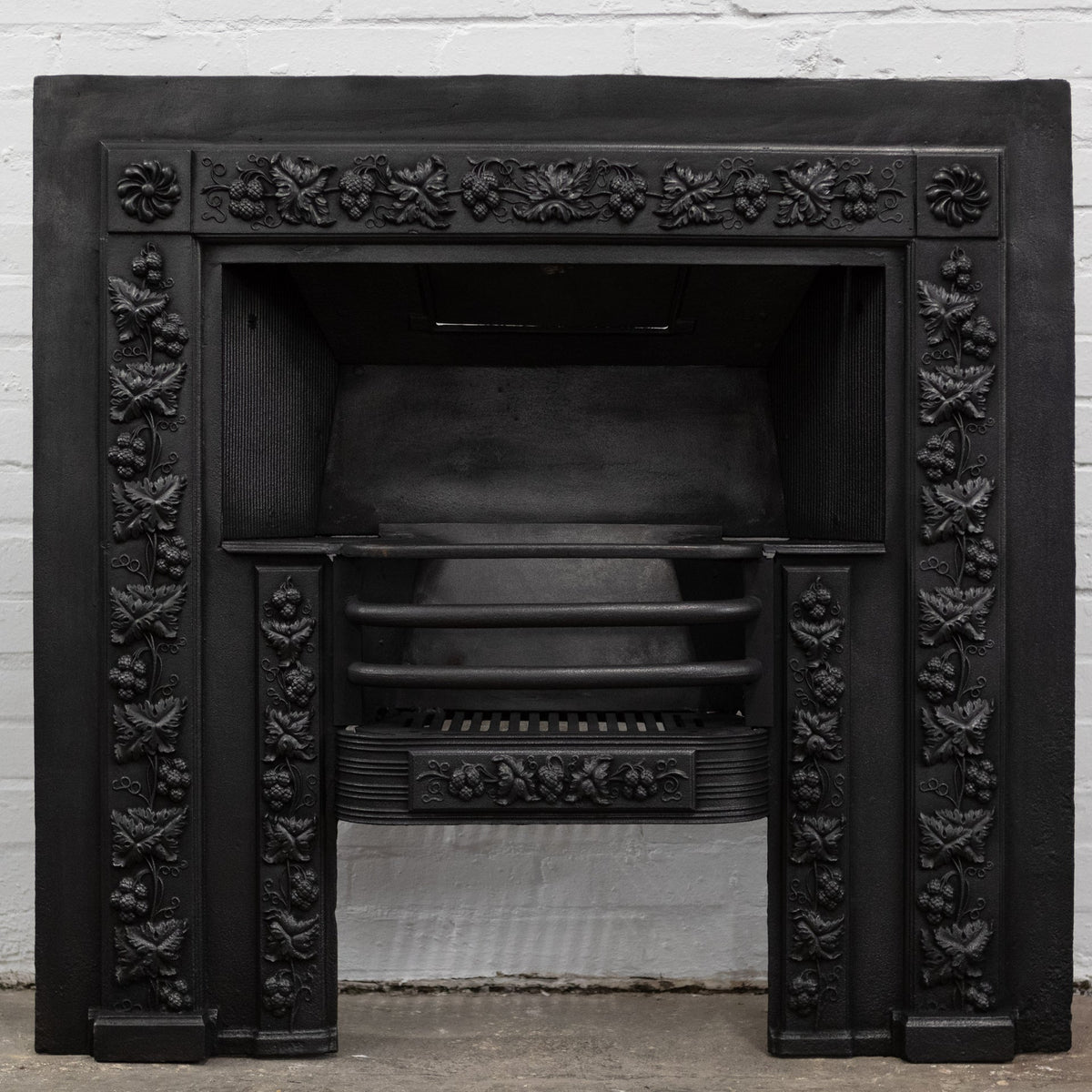 Antique Ornate Georgian Cast Iron Hob Grate Insert | The Architectural Forum