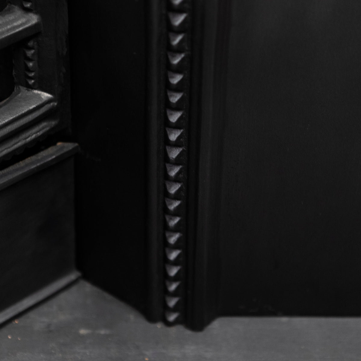 Large Reclaimed Gothic Revival Cast Iron Fireplace Insert | The Architectural Forum