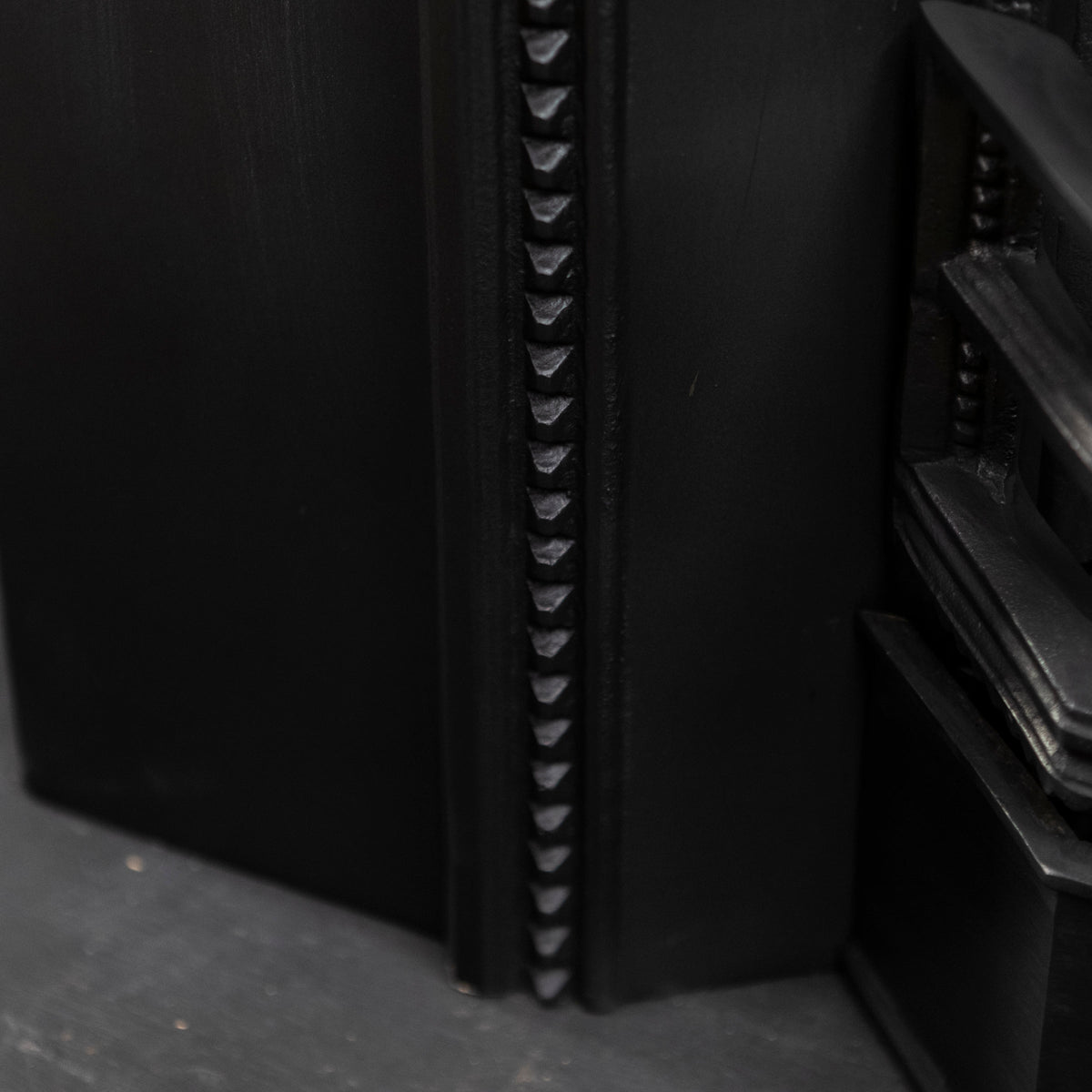 Large Reclaimed Gothic Revival Cast Iron Fireplace Insert | The Architectural Forum