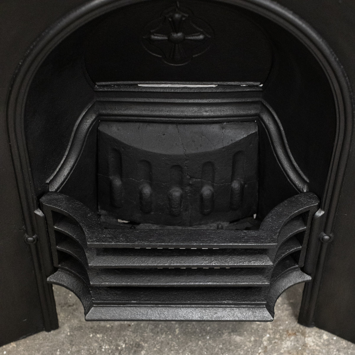 Antique Cast Iron Arched Fireplace Insert | The Architectural Forum