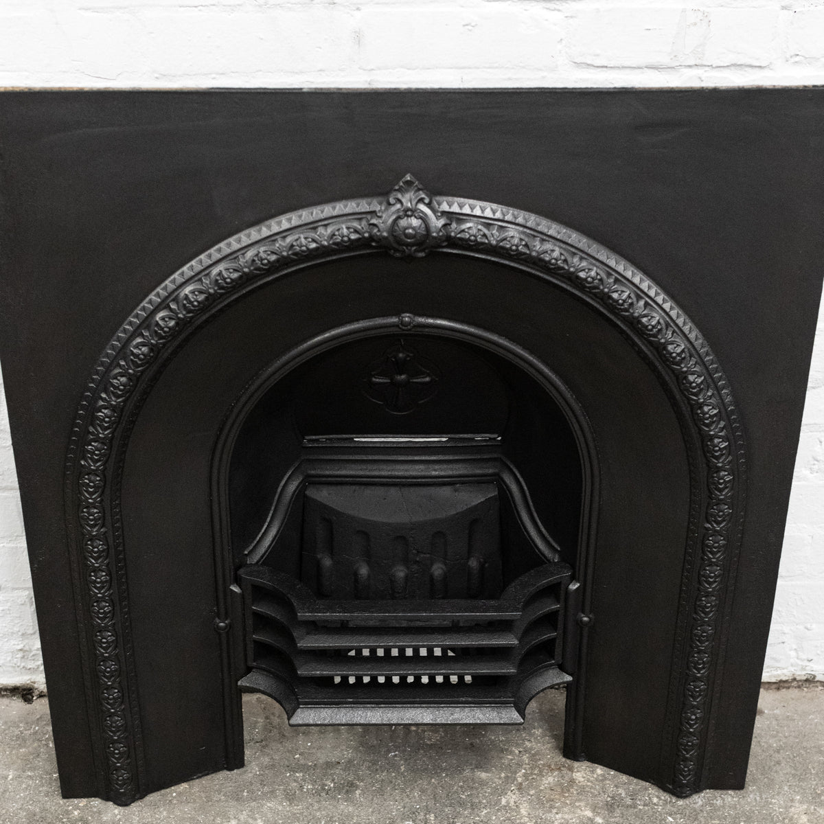 Antique Cast Iron Arched Fireplace Insert | The Architectural Forum