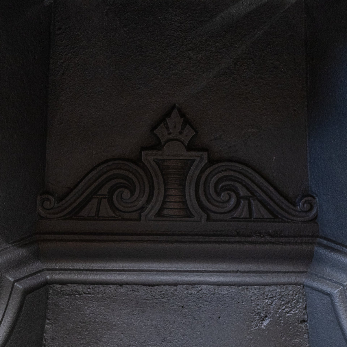 Antique Victorian Cast Iron Fireplace with Decorative Floral Tiles | The Architectural Forum
