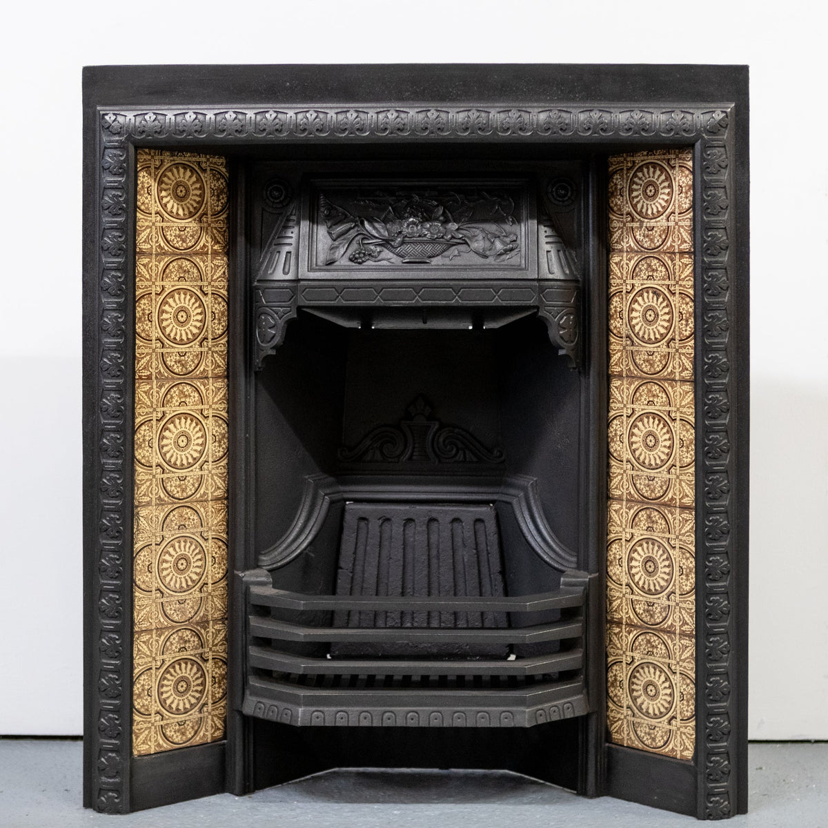 Antique Victorian Tiled Fireplace Insert | Pair Available | The Architectural Forum