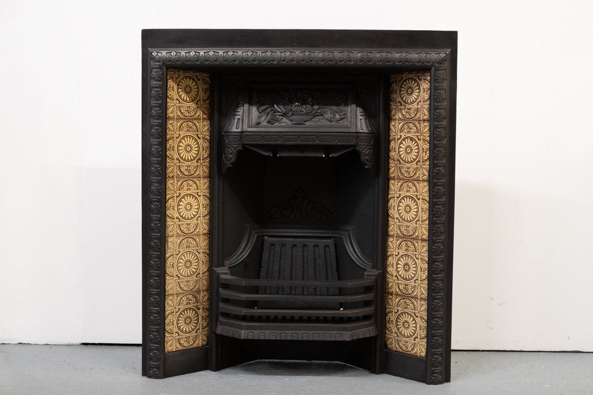 Antique Victorian Tiled Fireplace Insert | Pair Available | The Architectural Forum