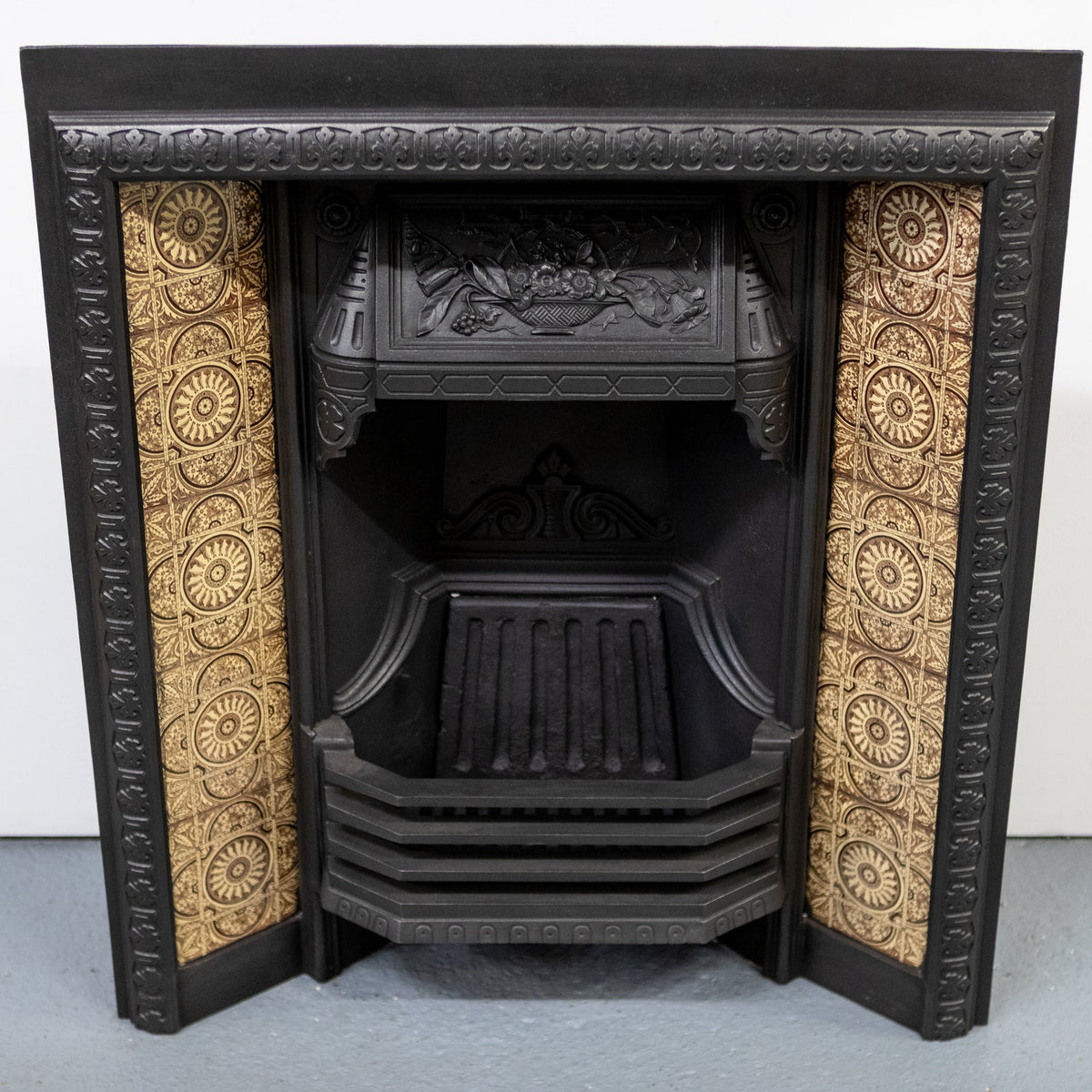 Antique Victorian Tiled Fireplace Insert | Pair Available | The Architectural Forum