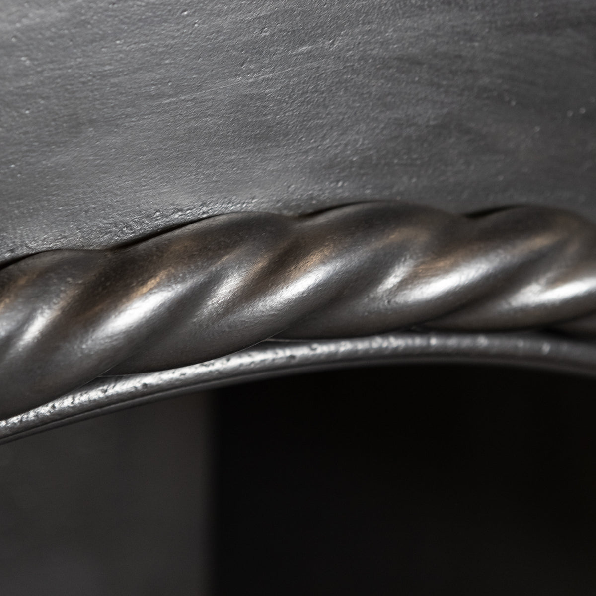 Antique Cast Iron Arched Fireplace Insert with Rope Detail | The Architectural Forum