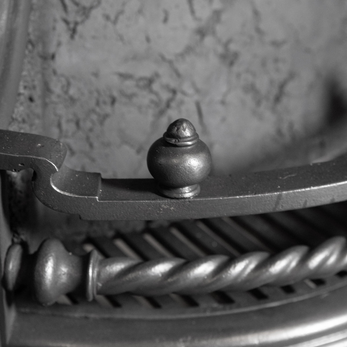 Antique Cast Iron Arched Fireplace Insert with Rope Detail | The Architectural Forum