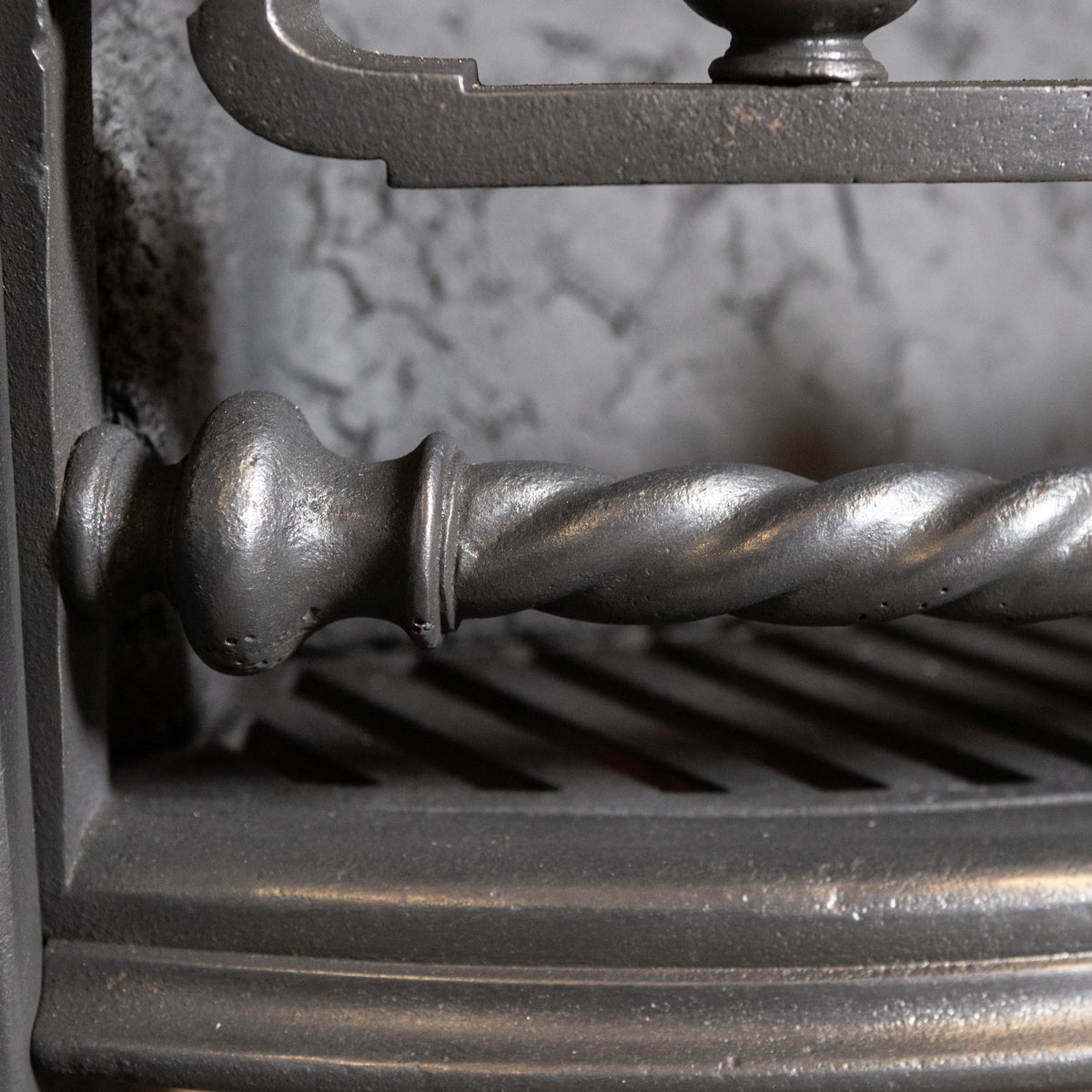 Antique Cast Iron Arched Fireplace Insert with Rope Detail | The Architectural Forum