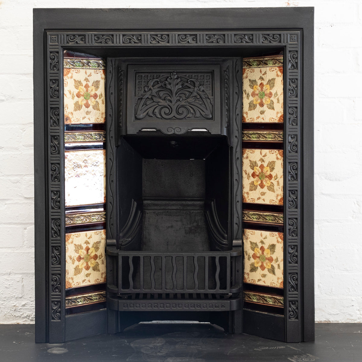 Antique Victorian Tiled Fireplace Insert | The Architectural Forum