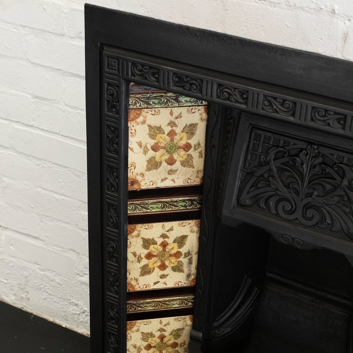 Antique Victorian Tiled Fireplace Insert | The Architectural Forum