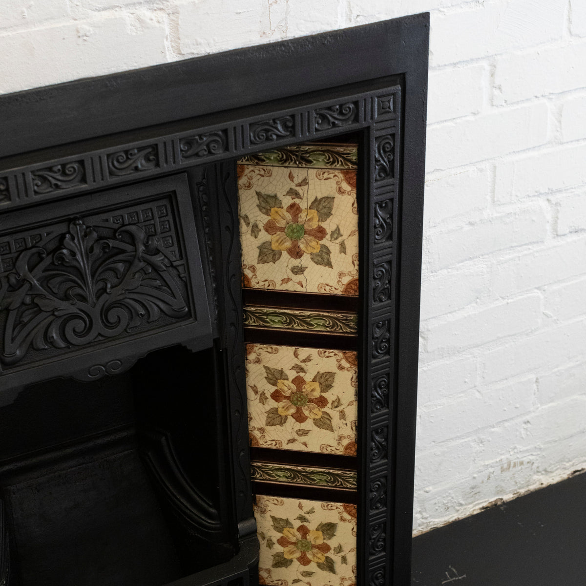 Antique Victorian Tiled Fireplace Insert | The Architectural Forum