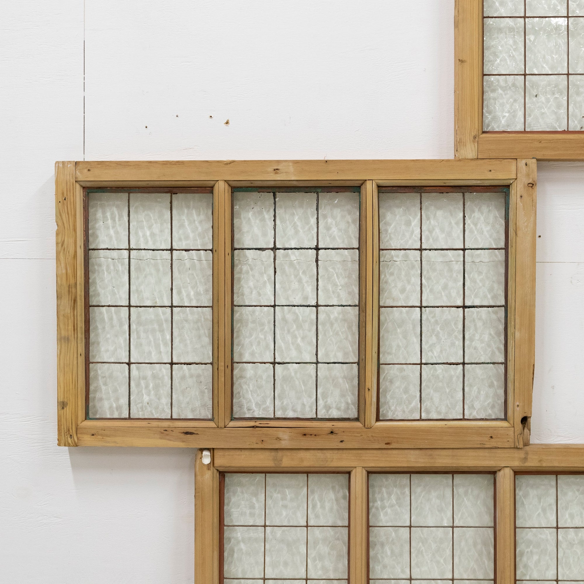 Antique Pine Framed Copperlight Window Panels | The Architectural Forum