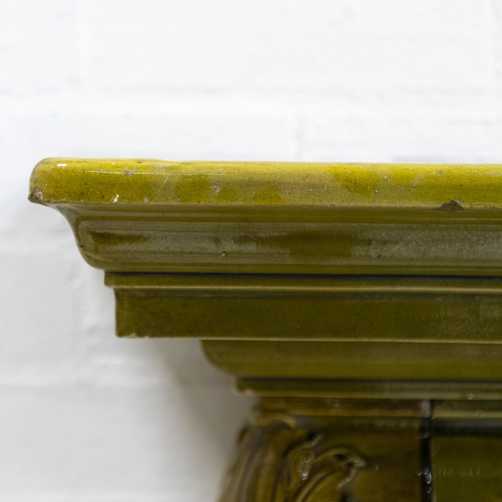 Antique Royal Doulton Green Glazed Surround | The Architectural Forum