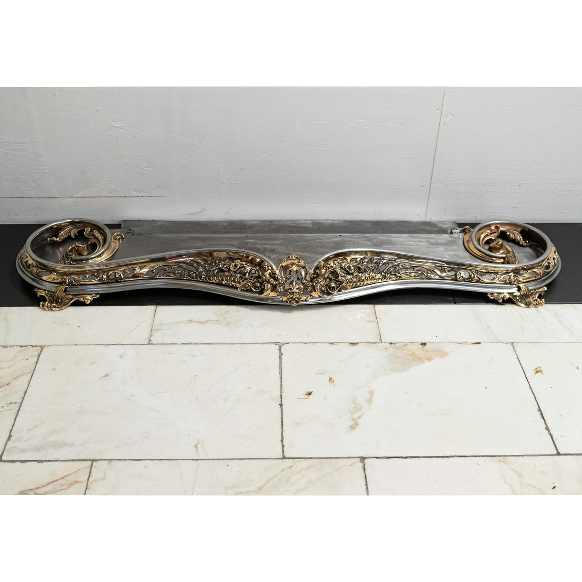 Antique Serpentine Rococo Fireplace Fender | The Architectural Forum