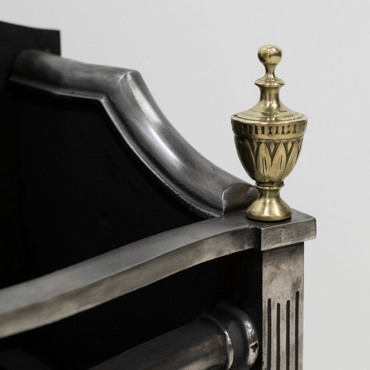 Reclaimed Polished Cast Iron Georgian Style Fire Basket | The Architectural Forum