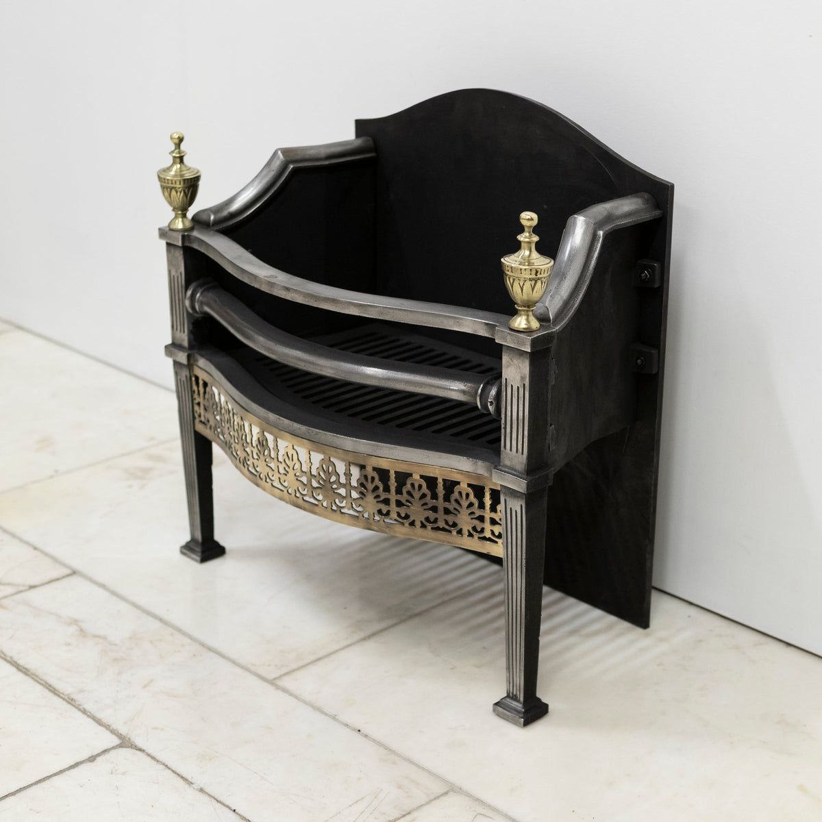 Reclaimed Polished Cast Iron Georgian Style Fire Basket | The Architectural Forum