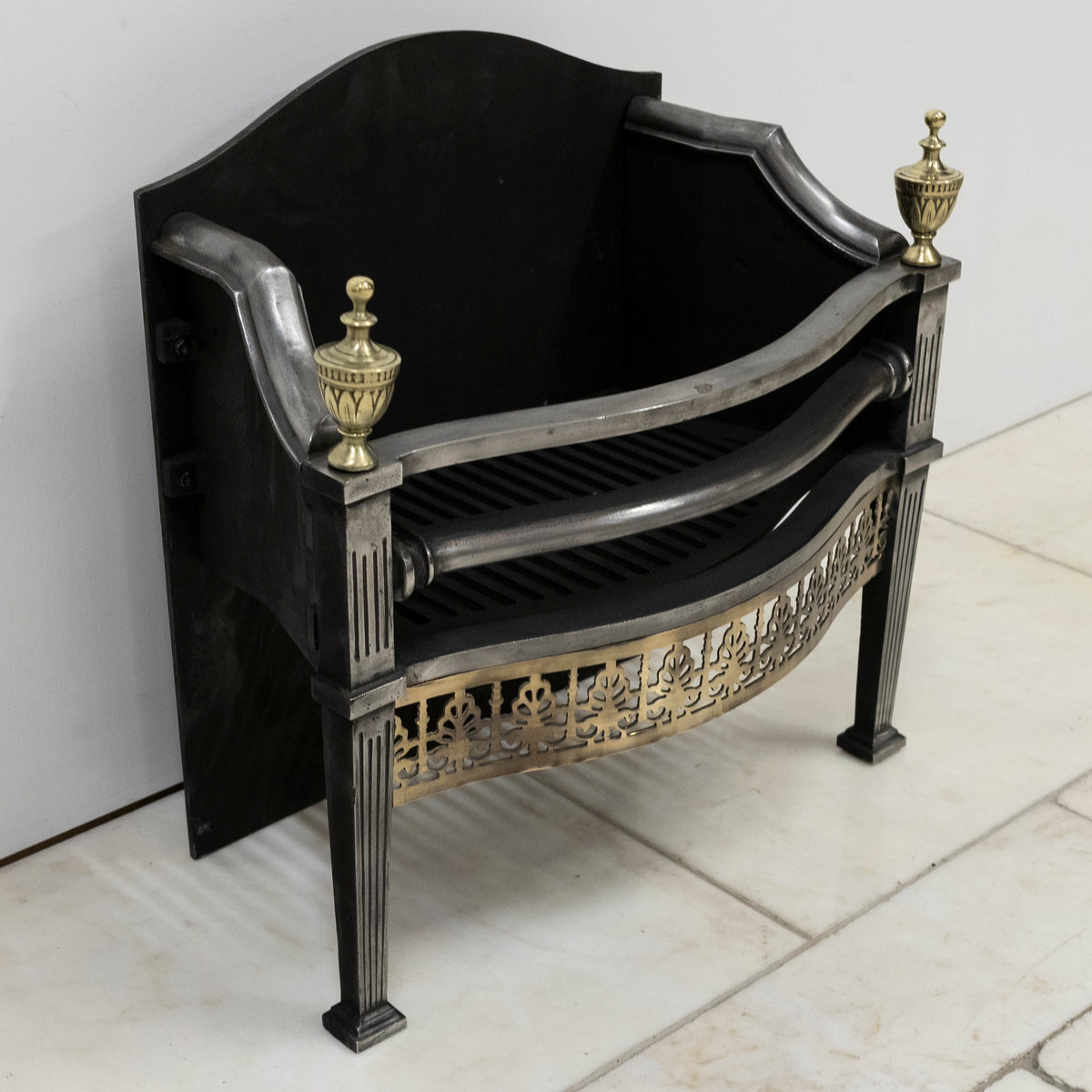 Reclaimed Polished Cast Iron Georgian Style Fire Basket | The Architectural Forum