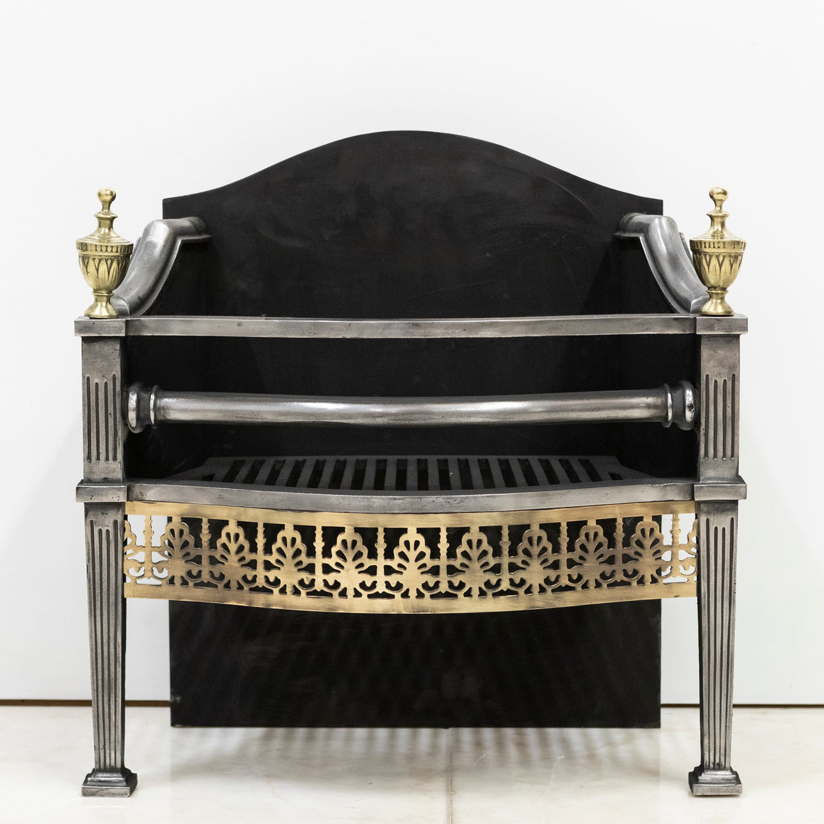 Reclaimed Polished Cast Iron Georgian Style Fire Basket | The Architectural Forum