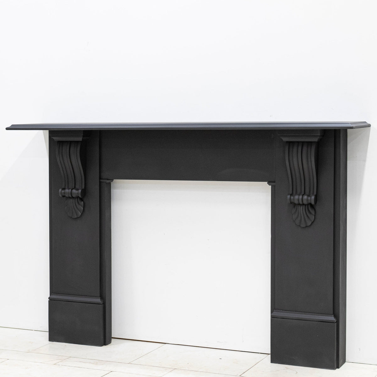 Monumental Antique Victorian Slate Fireplace Surround With Corbels | The Architectural Forum