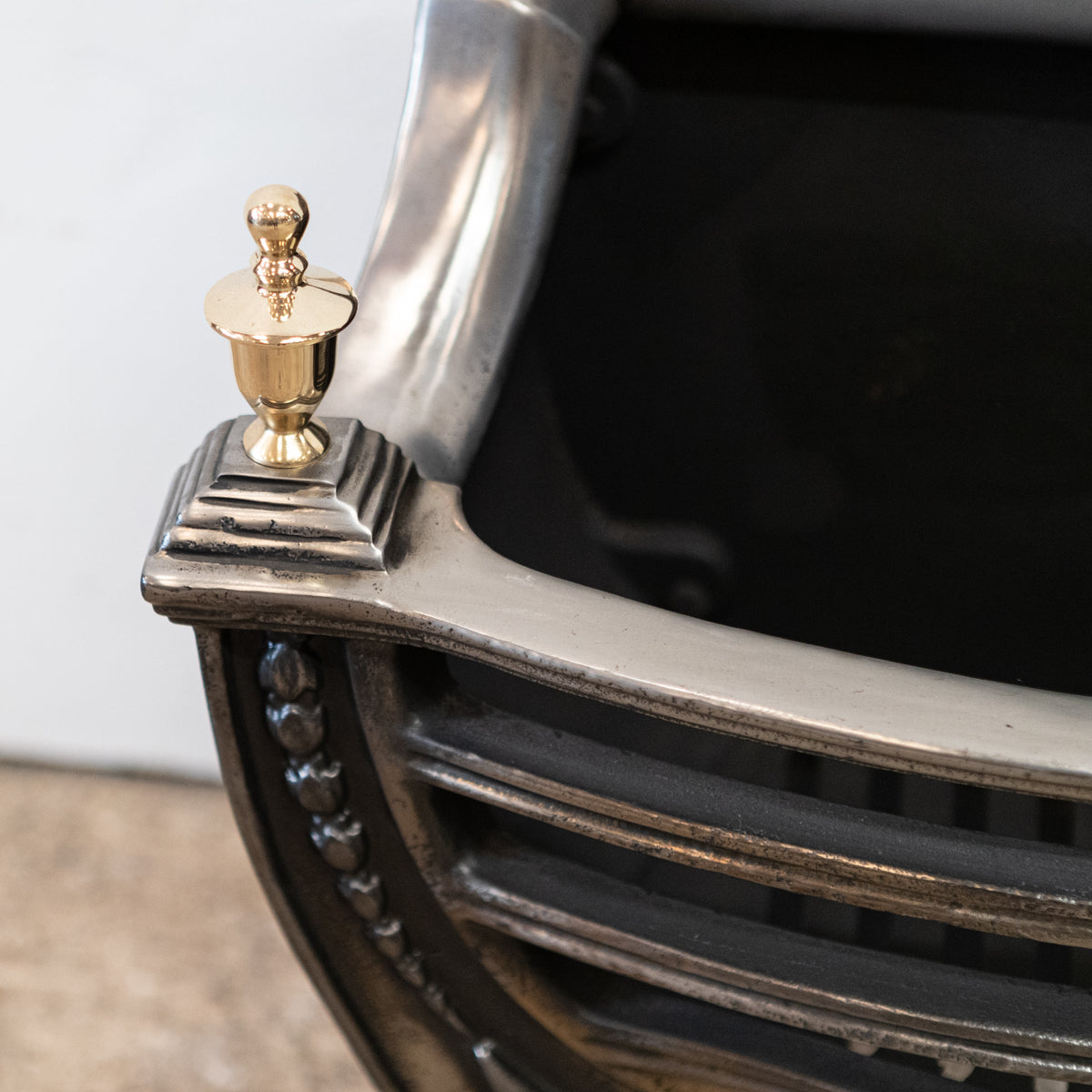 Victorian Style Cast Iron Fire Basket with Finials | The Architectural Forum