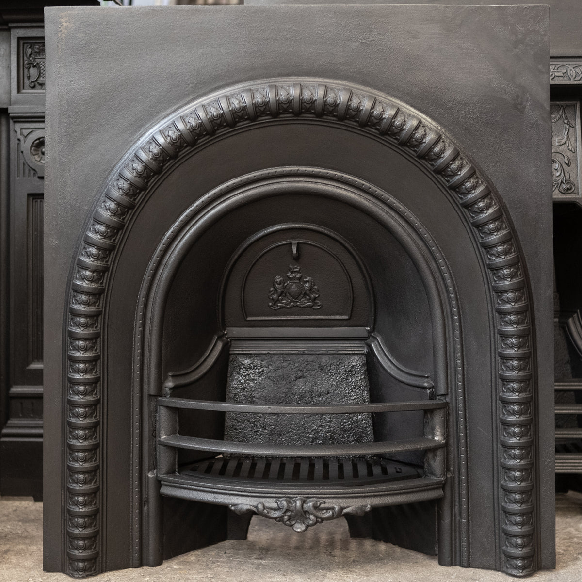 Antique Cast Iron Arched Fireplace Insert | The Architectural Forum