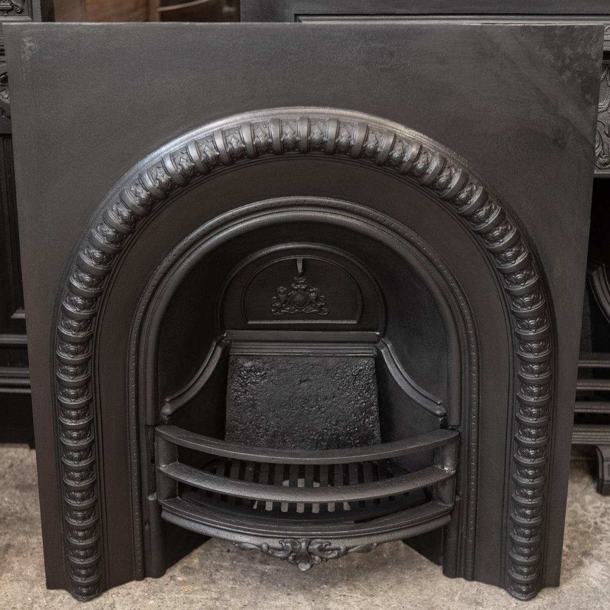 Antique Cast Iron Arched Fireplace Insert | The Architectural Forum