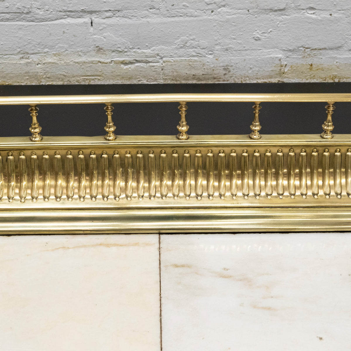 Antique Brass Fireplace Fender | The Architectural Forum