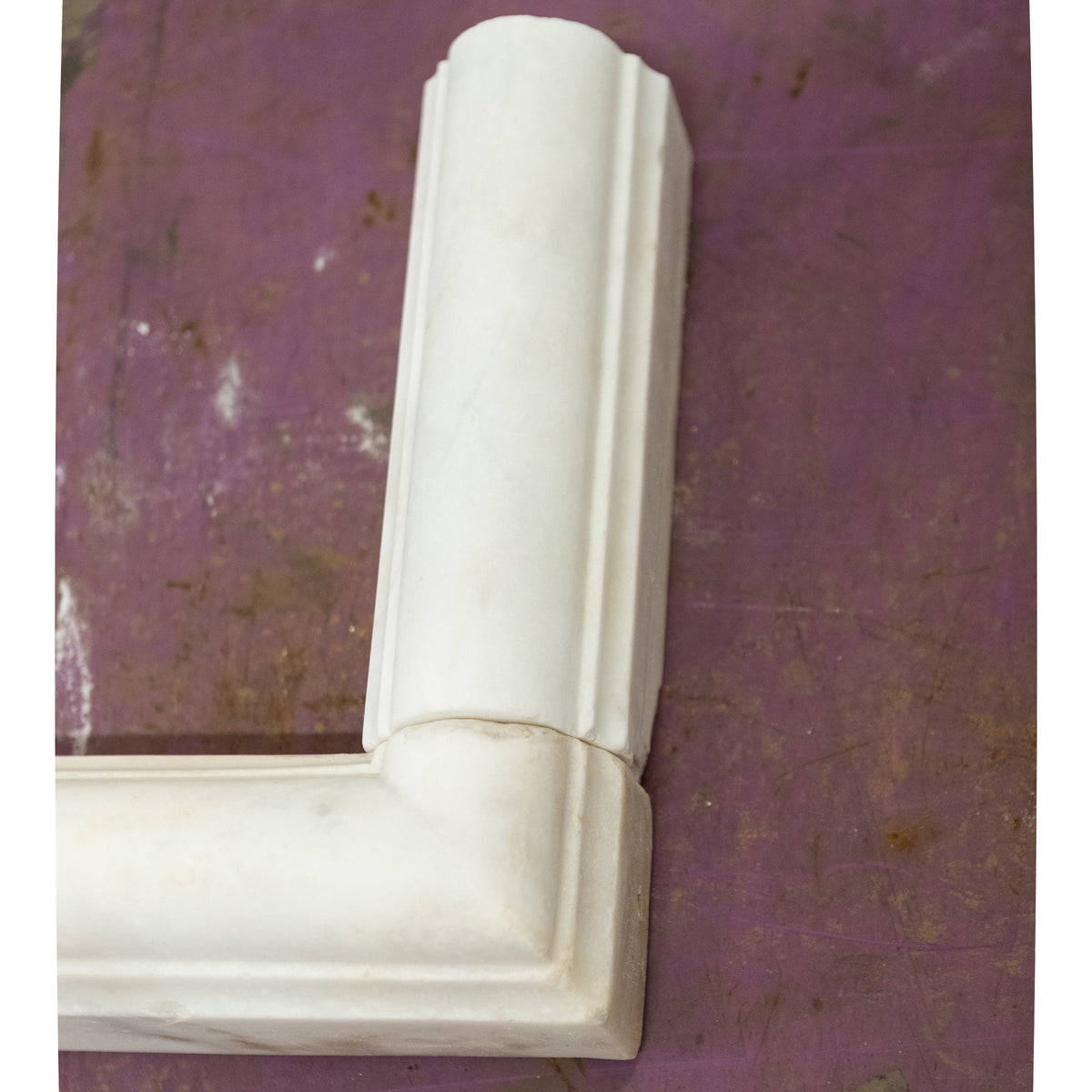 Antique Carrara Marble Fender |  Fireplace Curb Fender | The Architectural Forum